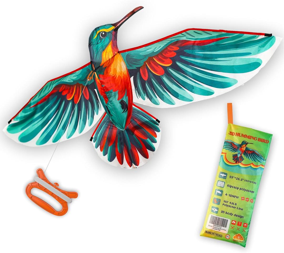 ORGCLDKT- 3D Lifelike Style Bird/Eagle Kite, Super Easy to Fly with, Ideal for Kids, Adults, Girls, Boys. Kites for The Beach, Grassland, Hiking (59")