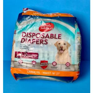 Simple Solution Dog Disposable Diaper For Female Dogs Size Large/XL 25 Count