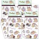 Pusheen Cat Sticker Bundle Pack Pusheen Favors - 120 Pusheen Sticker Stickers for Walls Cars Laptops Water Bottles (Pusheen the Cat Party Supplies Office Supplies School Supplies)