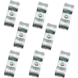 1-3/8" Chain Link Fence Panel Clamps, Galvanized Fence Dog Kennel Saddle Clamps, 8pcs for 32mm Pipe Panel Frames
