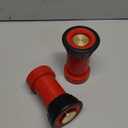 QWORK Fire Hose Nozzle, 1-1/2" Heavy Duty NPSH Thermoplastic Constant Flow Fog Nozzle, Fire Equipment, 2 Pack