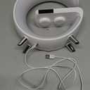 Smart LED Table Lamp, 4-in-1 Wireless Charger, Night Light, Alarm Clock, and Bluetooth Speaker with App Control for Bedroom, Office, and Home Decor (Black)