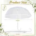 Aodaer 30 Pcs Clear Wedding Umbrellas Bulk, 36 Inch Transparent Bubble Umbrella with Storage Box Large Dome Windproof Stick Umbrellas for Rain Wedding Bridal Party Supplies Photography Props