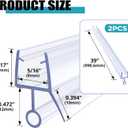 2 PCS 39" Shower Door Bottom Seal Strip 5/16 Inch Shower Door Sweep