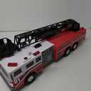 Mighty Fleet Titans 29" Jumbo Toy Fire Truck  Realistic Flashing Lights, Siren Sounds & Extendable Rotating Ladder  Durable, Interactive Vehicle Toy for Kids Ages 3+
