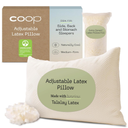 Coop Home Goods Adjustable Latex Pillow King, with Talalay Latex & Microfiber Fill, Best Pillows for Sleeping, Naturally Cooling, Eco-Friendly, Medium Firm Pillow for Back, Stomach or Side Sleepers