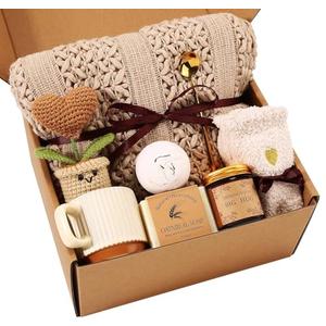 Uwingess Get Well Soon Gift Baskets for Women Self Care Gifts, Spa Care Package After Surgery Inspirational Thinking of You Sympathy Gifts,Christmas Birthday Gift for Women Friends Mom Sister Grandma