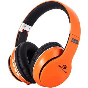 OYEALEX Active Noise Cancelling Headphones, Wireless Over Ear Bluetooth Headphones with Microphone Foldable Headphone with HiFi Audio Deep Bass for Home Travel Office Orange