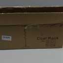 Wooden Coat Rack Stand, Adjustable Height, 8 Hooks, Brown 