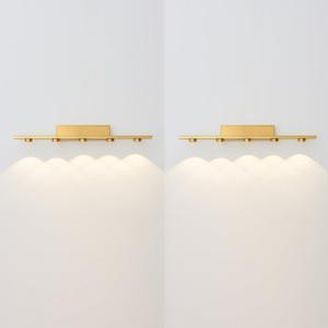 Battery Operated Modern Style Vanity Lights, Wall Sconces Fixtures With Remote Control, Dimmable Bathroom Lights Over Mirror, LED Bathroom Lighting Rechargeable, Vanity Lights Fixtures Wireless Design(2 P