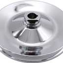 Chrome Power Steering Pulley Single Groove V-Belt Key Way Fits for Gm, Chevy, Pontiac, Oldsmobile, Buick 8948