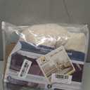 H.VERSAILTEX Rich Velvet Stretch 2 Piece Cover Chair Slipcover Sofa Cover Furniture Protector Couch Soft with Elastic Bottom Chair Couch Cover with Arms Width Up to 49 Inch(Chair, Ivory)