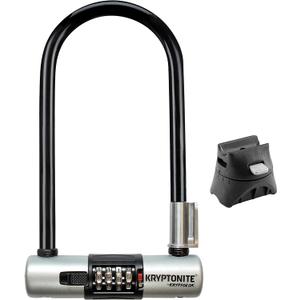 Kryptonite KryptoLok Combo Bike U-Lock, Anti-Theft Security, 12.7mm Steel Shackle, 4-Digit Resettable Combination, U-Shape, Black (Size)