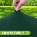 Smiry Round Spandex Tablecloth, Elastic Fitted Washable Tablecloths for 45"-56" Tables, Waterpoof Stretch Picnic Table Cover for Dining, Indoor and Outdoor, Hunter Green