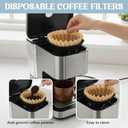 600 Pcs Disposable Coffee Filters Compatible with Ninja Pb051 Pb041 Pods and Grounds Paper Basket Filters for Home Office Use Coffee Maker (Brown)