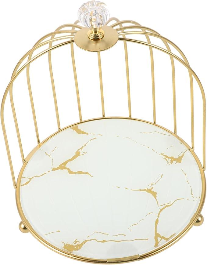 ULTECHNOVO Metal Birdcage Cake Stand Tiered Serving Tray Cookies and Desserts Vintage Style Rack for Wedding Birthday Party Display and Home Vanity Organizer