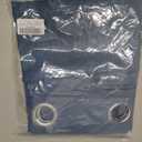 Set of 2 Chiffon Ombre Sheer Curtains, Gradient Window Curtain Panels Drapes, Grommet Top Semi Sheer, Voile Window Treatment for Girls Bedroom, Living Room, Patio Door, 52 x 63 in, Navy Blue