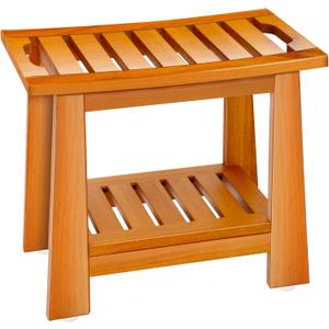 21 Inchs Shower Bench with Handle, Spa Shower Chair 400 lbs Capacity, Storage for Inside Shower Storage