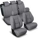 Coverland Premium Custom Fit Truck Car Seat Covers Full Set Seat Waterproof Airbag Compatible Non-Slip Seat Cover for Ford F150, F150 Lightning, F250 F350 F450 Super Duty, Dark Gray - X85
