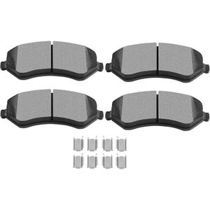 SCITOO D856A Semi-Metal Brake Pads Kits 4pcs Front Fit 04-07 For Chrysler For Town & Country,01-03 For Voyager,01-07 For Dodge For Caravan01-04 For Grand Caravan,02-07 For Jeep For Liberty