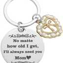 2 x Lapsia Gifts for Mom - Meaningful Keychain, Christmas, Mothers Day, Birthday Gift from Daughter or Son