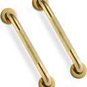 Grab Bars for Shower, Zynuhmo 2 Pack 12 Inch Anti Slip Stainless Steel Bathroom Safety Shower Grab Bar Handrails for Handicap Injury Pregnant Senior Assist Shower Handles(Titanium Gold, 1" Diameter)