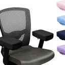 SPRING SEAON Office Chair Arm Covers Soft Memory Foam Arm Rest Pads Short Plush Gaming Chair Armrest Cushion Provide Cushioning for Elbows and Forearms 2 Pack Chair Covers for Arms Black