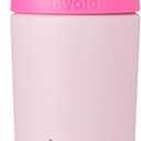 Owala Kids Flip Insulated Stainless-Steel Water Bottle with Straw and Locking Lid, 14-Ounce, Purple/Pink (Bunny Business)