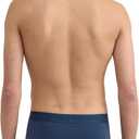 Organic Basics Men's Premium 6" Boxer Brief Underwear 3-Pack, Midnight Blue/Midnight Blue/Midnight Blue, 3X-Large