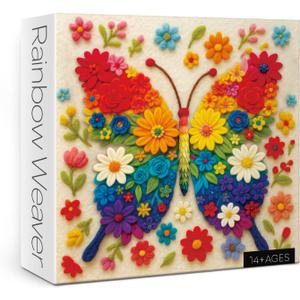 Beautiful Flower Butterfly Puzzles for Adults 1000 Pieces Art, Colorful Nature Spring Floral Jigsaw Puzzles, Pretty Rose Daisy Puzzle, 60.6 60.6 cm