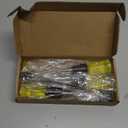 HURRICANE 4 Piece Wood Chisel Set for Woodworking. CR-V Steel Beveled Edge Blades with Safety Caps. Durable PVC High Impact Handle, for Precision Carving & DIY Projects (1/4", 1/2", 3/4", 1") (Regular Size Grip)