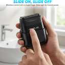 Electric Foil Shavers for Men: Compact Electric Razor with 4 Floating Blades, Travel Portable Foil Shaver for Men, USB-C Rechargeable, Waterproof Wet Dry Cordless Face Shaver for Travel & Home, Black