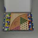 Offelec Classic Chinese Checkers Game Set  13.5 Inch Foldable Board with 60 Colorful Acrylic Marbles, Portable Travel Board Games for Kids, Adults, Seniors & Family Night (2-6 Players)