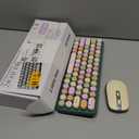 Kchibo 2.4G Wireless Keyboard & Mouse Combo, Portable%60 Small Typewriter Keyboard for Office PC Computer Laptop Desktop Windows (Green)