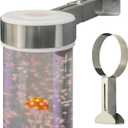 Stainless Steel Bracket for 15cm Sensory Bubble Tube & Aquarium Lamps - Adjustable Dual-Rail Holder with Spill-Proof Base, Child-Safe for Sensory Rooms, Schools, Daycare