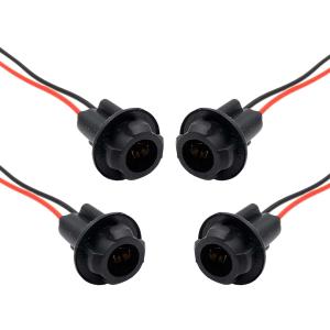 T10 W5W 194 Bulb Socket with Wire Pigtail, Pre-Wired Harness Female Socket Adapter Car Side Marker Light Socket, LED Bulb Socket Connector Wiring Socket Replacement for Most Cars (2PCS)