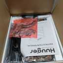 Huuger Nightstand with Charging Station, Fabric Drawers, End Table with Open Shelf, Bedside Table with USB Ports and Outlets, Night Stand for Bedroom, Rustic Brown, 11.8"D x 15.7"W x 23.6"H (2 Drawers)