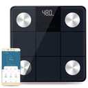 NUTRI FIT Smart Scale for Body Weight, Weight Scale with Backlight LED Display for BMI, Body Fat, Muscle Mass, 15 Body Composition, High Accurate Bluetooth Scale, Health Equipment Sync Apps 400lbs (Grid black)