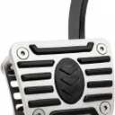 304 Stainless Steel 1.0" Clutch Pedal Pad Extender for Manual Transmission Cars | Anti-Slip Rubber Surface | Durable & Stable Drive Comfort Accessory