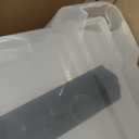 IRIS USA 6-Pack 54 Quart Stackable Storage Bins with Lids [Made in USA] - Everyday Organizer Latching Clear Plastic Organization Containers Closet Bedroom Shelving Units Home Storage - Clear/White (54 Qt CLR)