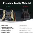 Weighted Vest, 6lb/8lb/12lb/16lb/20lb/25lb/30lb Weight Vest with Reflective Stripe, Weighted Vest for Men Women Workout Equipment for Strength Training, Running, Jogging, Fitness, Weight Loss (PU-Gold)