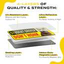 4 x Student Driver Magnet for Car - Funny Animals Please Be Patient Reflective Magnetic Bumper Sticker - Removable Novice Rookie Safety Attention Sign - Weather-Resistant - 10 x 3.5 inch (Cat)