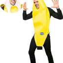 Spooktacular Creations Appealing Banana Costume Adult Deluxe Set for Halloween Dress Up Party and Roleplay Cosplay (Medium)