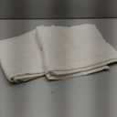 LAMIT Cream Linen Curtains 40 Inch for Small Window, Light Filtering Neutral Semi Sheer Window Boho Curtains Back Tab and Rod Pocket Panels for Kitchen/Living Room, 2 Panels, 34 x 40 Inch