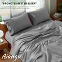 100% Cotton Queen Size Sheets Set - Luxury 1000 High Thread Count Egyptian Cotton Bed Sheets 4 PC, 5-Star Hotel Quality Breathable & Cooling Sheets(Gray,King)