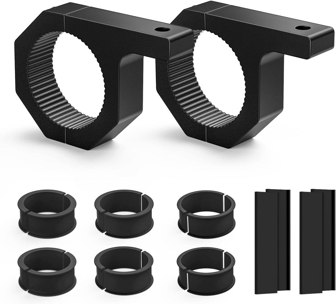 Nilight 2PCS Roll Bar Clamps Mounting Brackets LED Light Mount Clamps Tube Light Mounts Fit on 2.135" 2.25" 2.375" 2.5 Bull Bars Roof Racks Roll Cages for ATV UTV Truck