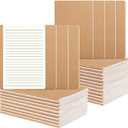 48 Pack Lined Journal Notebook Kraft Brown Cover Lined Notebooks for Travelers, Students, Office - Composition Notebook Subject Notebooks - A5 Size, 8.26x5.5, 64 Lined Pages/32 Sheets