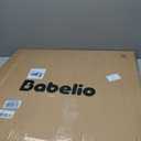 Babelio 31.5-55" No Bottom Bar Baby Gate Extra Wide, 2-in-1 Auto Close Dog Gate for The House, Stairs and Doorways, with Large Walk Thru Door, Black
