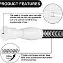 6 Pcs White Spring Loaded No Drilling Tension Curtain Rod 28-48 Inches Adjustable Expandable Curtain Rods for Windows Kitchen Bathroom Home
