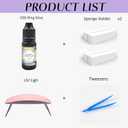 Ring Size Adjuster - CAMUTKRY Invisible Solution with UV Resin, Ring Fixators & UV LED Lamp for Loose Rings, Fits Any Ring Size, Easy to Apply & Remove